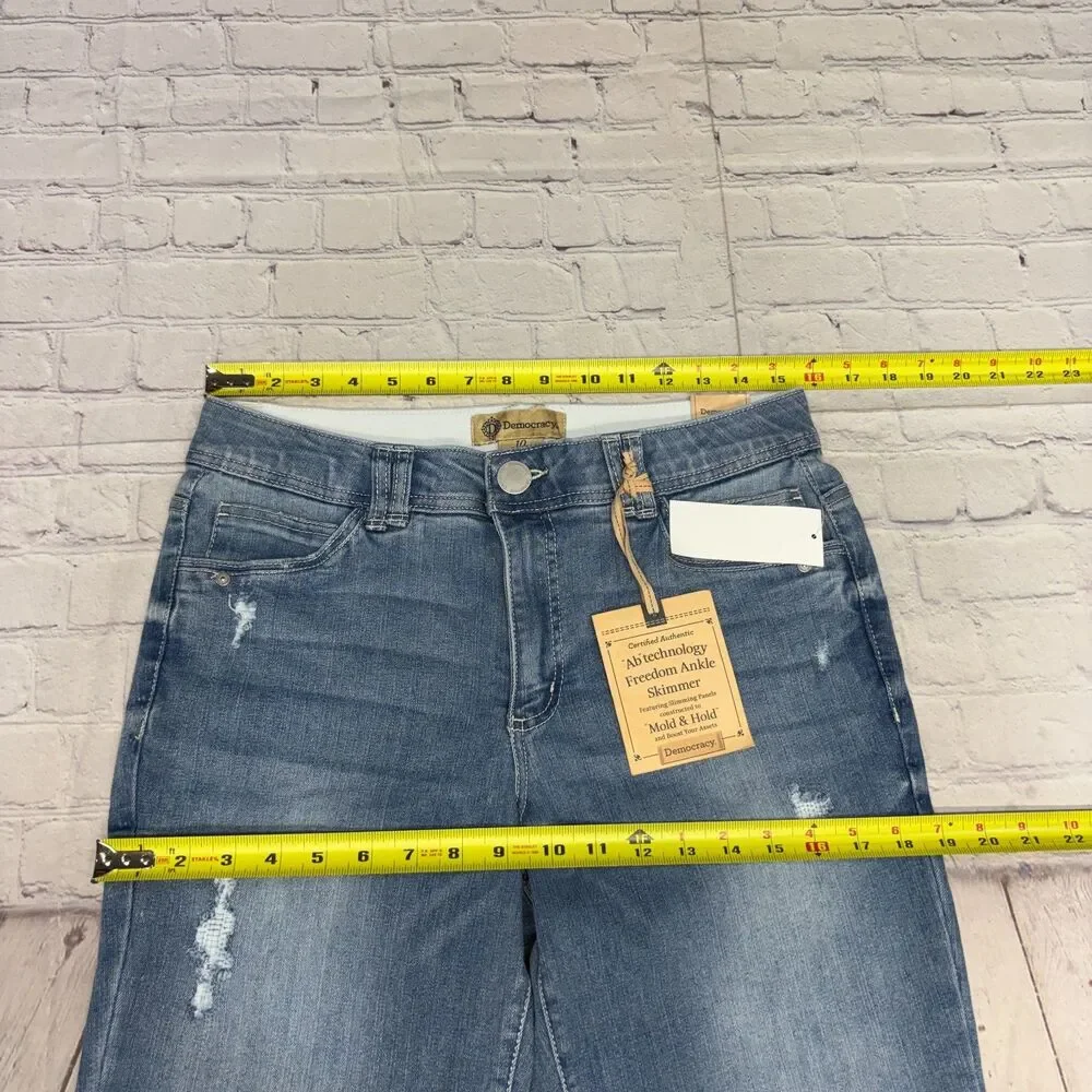 NWT Democracy Women Freedom Ankle Skimmer Jeans Size 10 Blue Denim C093 -18